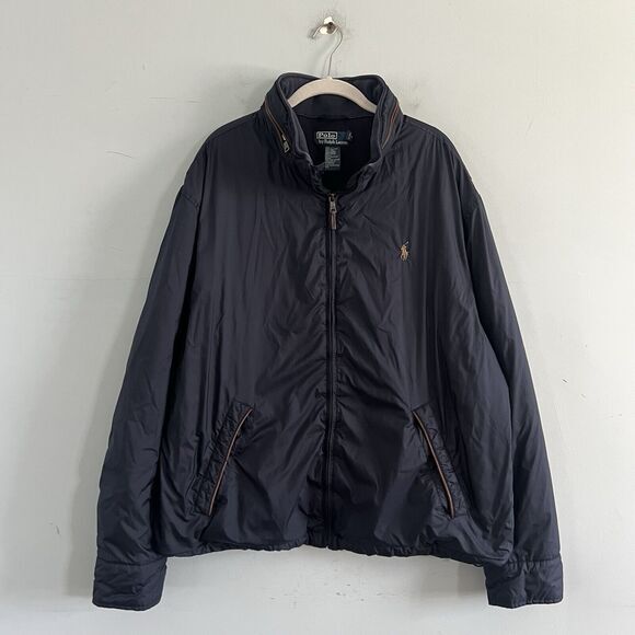 Polo Ralph Lauren Other - Polo Ralph Lauren Vintage Stow Hood Windbreaker Jacket Navy‎ Blue Mens XL